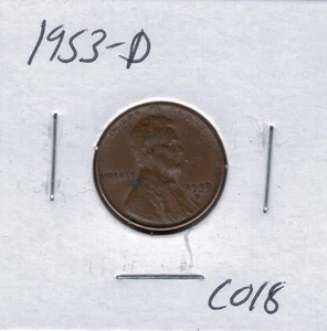 1953 D Lincoln Wheat Penny C018!!!Kostenloser Versand!!! - Bild 1 von 3