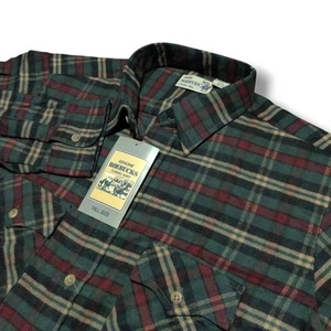Vintage New Old Stock Roebuck & Co. Shirt Mens L Tall Flannel Thick Shirt Button - Picture 1 of 9