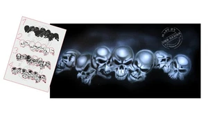  AS-065 skull series step by step stencil template acrylic airbrush spray wall  - Picture 1 of 2