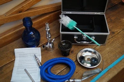 King Hookah Shisha in Alukoffer (27x18x14) NEU Glas/Keramik/Alu - Bild 1 von 4