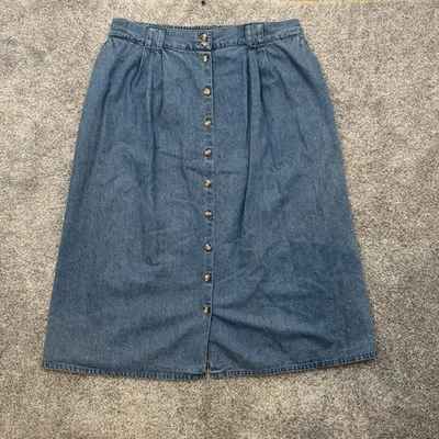 Cabin Creek Y2K Denim Skirt Plus 22W Modest Classic Pockets Grandmacore Prairie - Изображение 1 из 4
