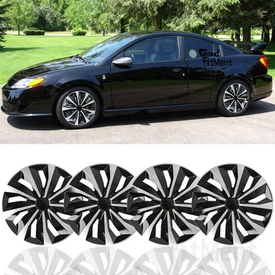 15" inch Set of 4 Wheel Hub Cover Hubcaps Cap For SATURN ION 2006-2007 Silver US - Image 1 of 4
