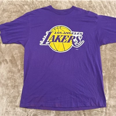 Vintage 1990s Los Angeles Lakers NBA Basketball Single Stitch T-Shirt Size XL? - Image 1 of 4