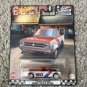 Hot Wheels Boulevard JDM '75 Datsun Sunny Truck BRE Red B120 1:64 Diecast New - Picture 1 of 2