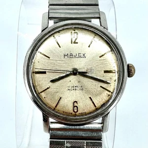 Incabloc vintage Majex 17 Jewels carica manuale - ST 1686 - Swiss Made - funzionante - Foto 1 di 12