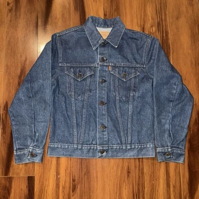 Chaqueta Denim Vintage Levi’s Naranja Tab Hecha en EE. UU. 70704-0917 Juvenil Talla 18 Foto 1 de 4