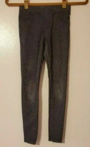 Epic Threads Shiny Metallic Black Jeggings Girl's Size Medium - Picture 1 of 4