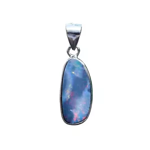 Australia Doublet OPAL Sliver S925 coated w/Rhodium(White) pendant 8.5cts 2076 - Picture 1 of 12