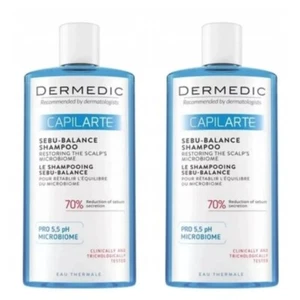 Dermedic Capilarte Sebu-Balance, shampoo for oily hair 2 X 10 fl.oz - Picture 1 of 2
