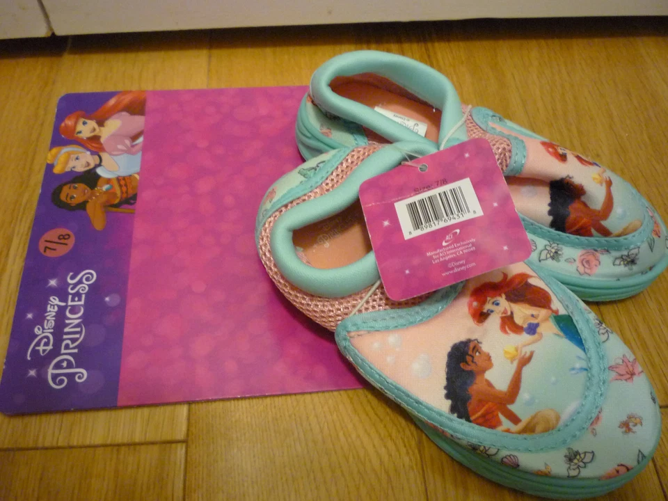 Disney The Little Mermaid & Moana water shoes for girls sz 9/10