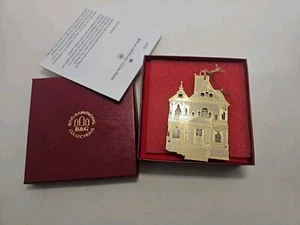 1995 Bing & Grondahl The First Doll House Brass Christmas Ornament - Picture 1 of 7