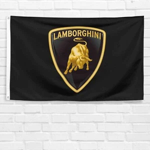 For Lamborghini 3x5 ft Banner Car Truck Racing Show Garage Wall Sign Flag - Picture 1 of 12