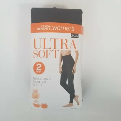 Blissful Benenfits Warners Ultra Soft Fleeced Lined Footless Tights Size 2X 3X - Image 1 of 4