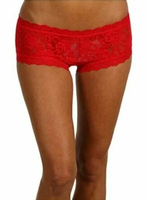 Pantalón corto Hanky Panky rojo firma encaje para mujer talla pequeña L57557 Foto 1 de 3