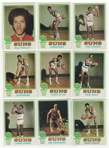 1973-74 Topps PHOENIX SUNS baloncesto 9 cartas equipo conjunto CONNIE HAWKINS bueno/en muy buen estado - Imagen 1 de 2