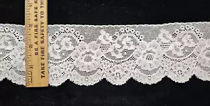 Vintage/Antiguo, Blanco, Hojas de Algodón Encaje, 10 Yardas - Imagen 1 de 1