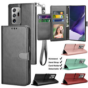 For Samsung Galaxy Note 20 Ultra 5G/Note 20 Flip Leather Wallet Case Stand Cover
