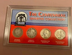 The Centennial Quarter Collection Barber Liberty Washington Bicentennial Encased - Bild 1 von 10