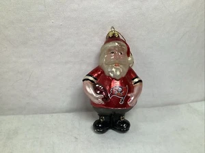 NFL Tampa Bay Buccaneers Santa Claus Glass Ornament - Picture 1 of 2