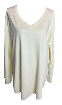 Z Supply Weekender Oversized Sweatshirt Women's Medium Yellow V Neck ZT203684 - Image 1 of 4