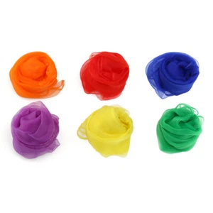 Square Silk Towel Gauze Scarf Kindergarten Dance Group Gift - Picture 1 of 9