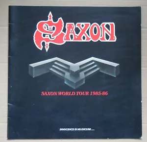 Saxon World Tour 1985-86 Programme Innocence Is No Excuse - Picture 1 of 3