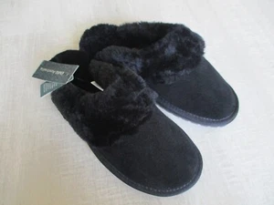 NEW EMU AUSTRALIA JOLIE Sheepskin Slippers - Black - Size - UK 7 - Picture 1 of 4