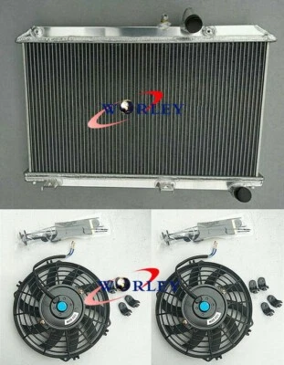 Aluminum Radiator+Fans For Mazda RX-8 RX8 1.3L SE17 Coupe 2003-2012 MT - Image 1 of 4