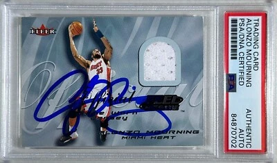 Alonzo Mourning auto signed 2000 Fleer Card GU Charlotte Hornets PSA Encap - Image 1 of 3