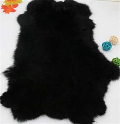 Piel de conejo teñida piel cuero real piel piel 19 colores prendas de entrenamiento de animales Foto 1 de 4