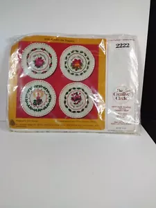 Vintage NOS Creative Circle Kreuzstich #2222 Urlaub Glas Topper - Bild 1 von 7