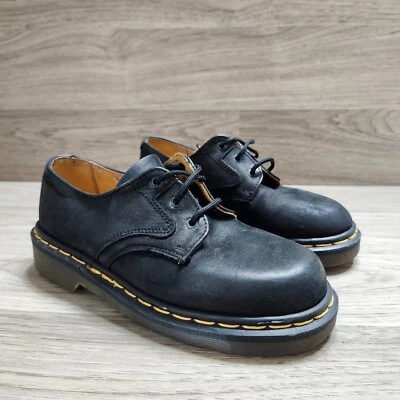 Vintage Made In England Dr Martens Original Leather Black Shoes Size US 2 - Image 1 of 4