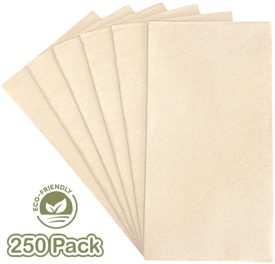 Servilletas 250ct beige/marfil/bronceado | Toallas desechables de papel para invitados para baño Foto 1 de 4