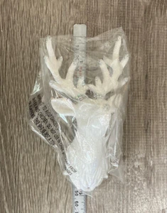 Holiday Lane Deer Christmas Tree Ornament White and Silver - Picture 1 of 5
