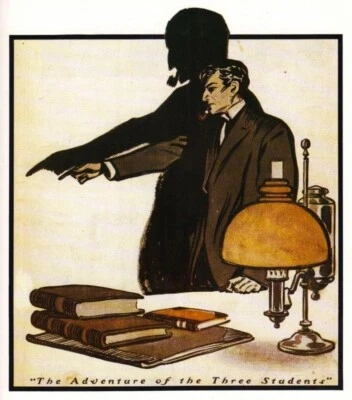 Sherlock Holmes Three Students Frederic Dorr Steele 1904 Shadow Art Print - Image 1 of 2
