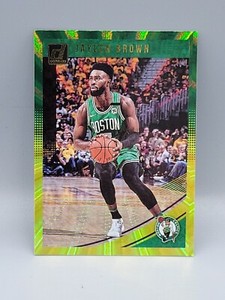 2018-19 Panini Donruss Holo Green and Yellow Laser Jaylen Brown #66