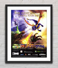 Affiche publicitaire promotionnelle brillante Spyro Dawn Of The Dragon PS3 PS2 XBOX 360 non encadrée G2258