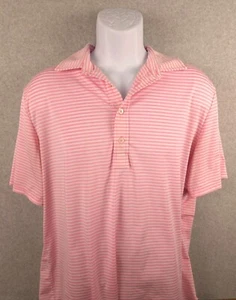 Camisa Polo RLX Ralph Lauren Para Hombre Grande Rosa Blanco Rayas - Imagen 1 de 6