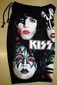 Kiss Dynasty Design Cotton Shorts Sweatpants Free Size New! Rock Band - Picture 1 of 2