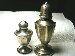 Vintage Sterling Silber Salz/Pfefferstreuer - Bild 1 von 12