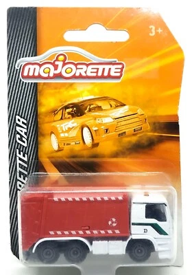 Majorette Man TGS Garbage Truck White / Red 1/87 3" in Long Package - Image 1 of 4