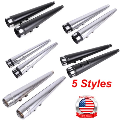 Silenciadores de tubos de escape megafone DNA 4" adequados para Harley FLHT FLTR FLHX FLTCU FLHR - Imagem 1 de 4