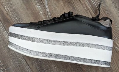 NWT Call it Spring Olalille womens black silver platform oxford shoes 6.5 - Image 1 of 4