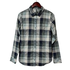 KUHL Damen Hannah Karo Knopf Flanell Gr. S blau Outdoor Gorpcore - Bild 1 von 11