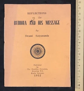 1952 Malaya religion book on Buddhism - Reflections on the Buddha & His Message - Picture 1 of 5