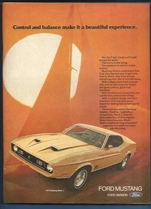 Vintage 1972 Ford Mustang Mach I magazine ad - Picture 1 of 1