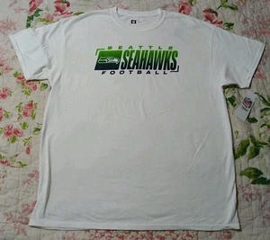 NFL Team Apparel Seattle Seahawks T-Shirt Uomo XL Bianca Nuova - Foto 1 di 5