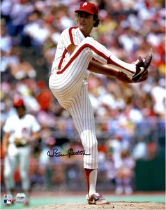 Steve Carlton Phillies Signed 16x20 Leg Up Photo - Fanatics - Picture 1 of 1