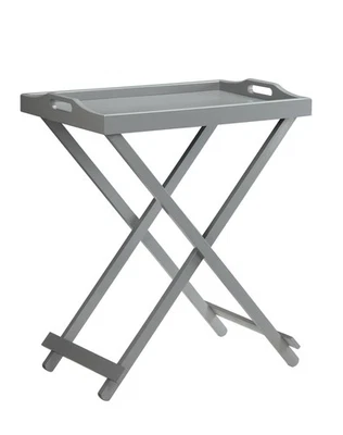Convenience Concepts Designs2Go 22 Inch Grey Tray Table Fully Assembled - Image 1 of 4