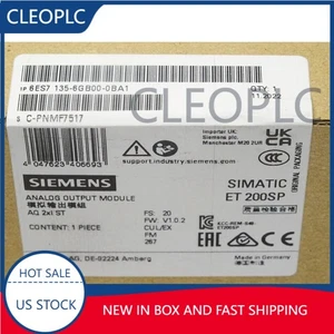 New Siemens 6ES7135-6GB00-0BA1 6ES7 135-6GB00-0BA1 ET 200SP Analog output module - Picture 1 of 1